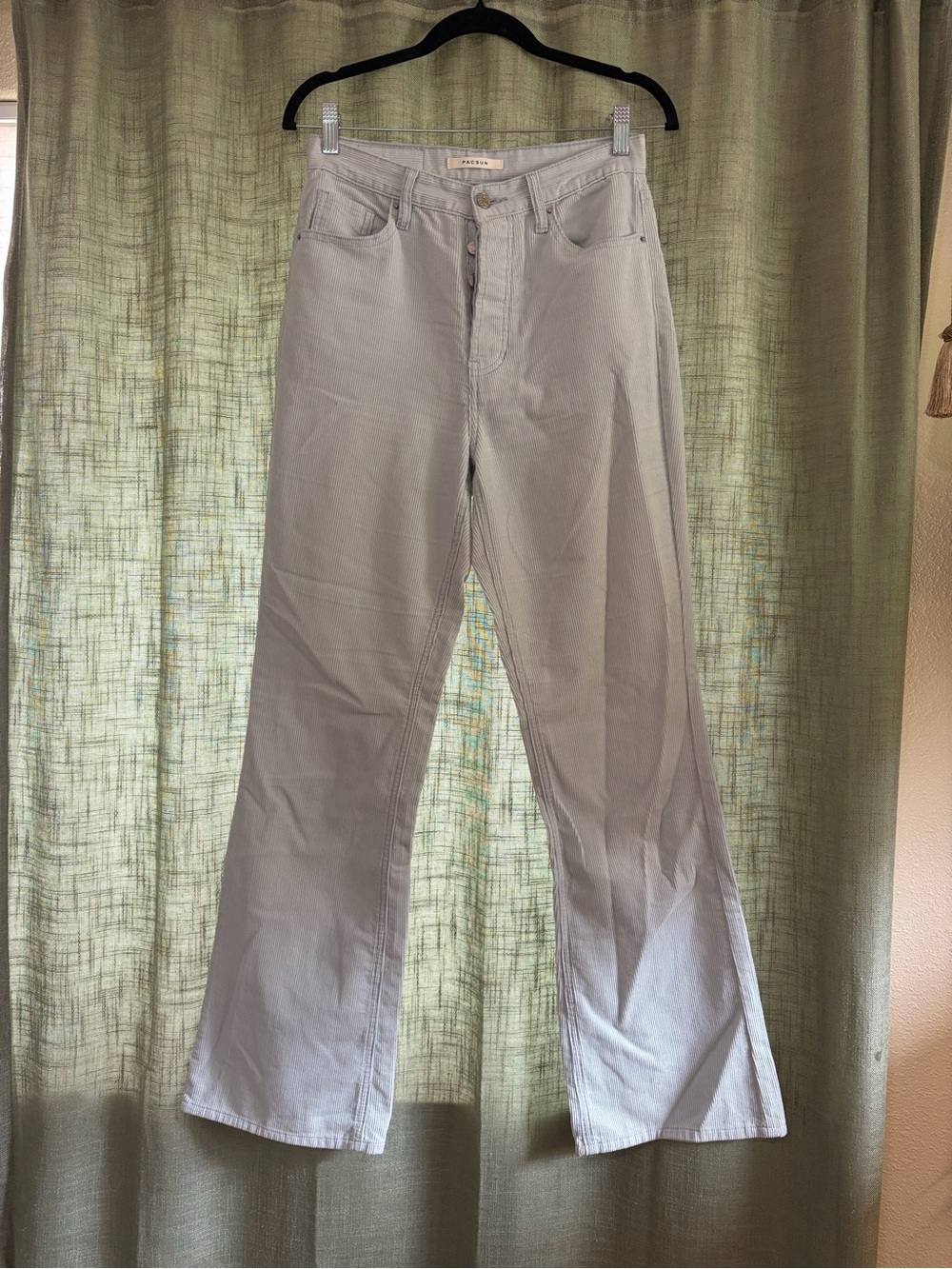 PacSun Light Gray High-Rise Flared Pants